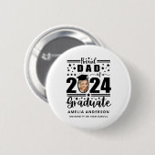 Trotse Pap van een 2024 Afstuderen Ronde Button 5,7 Cm (Voorkant /achterkant)