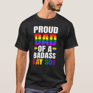 Trotse Pap Van Een Gay Zoon Gay Pride Maand Bondge T-shirt