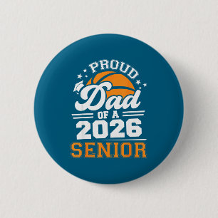 Trotse Papa 2026 Senior Basketbal Ontwerp Ronde Button 5,7 Cm