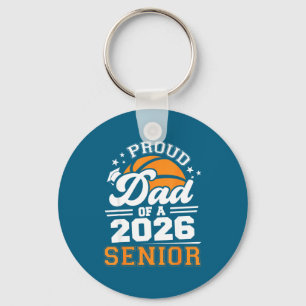 Trotse Papa 2026 Senior Basketbal Sleutelhanger