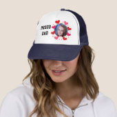 Trotse papa aangepaste tekst foto harten Persoonli Trucker Pet (In situ)