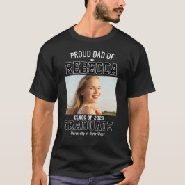 Trotse papa afstudeerklas 2025 ouder aangepast t-shirt