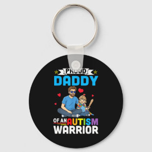 Trotse Papa Autism Awareness Krijger Steun Voor S Sleutelhanger