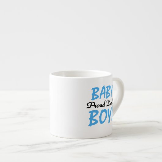 Trotse papa baby jongen geschenken espresso kop (Voorkant rechts)