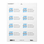 Trotse papa baby jongen geschenken etiket (Full Sheet)