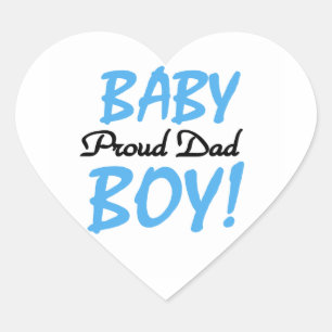 Trotse papa baby jongen geschenken hart sticker