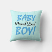 Trotse papa baby jongen geschenken kussen (Achterkant)