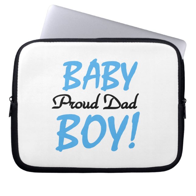Trotse papa baby jongen geschenken laptop sleeve (Voorkant)