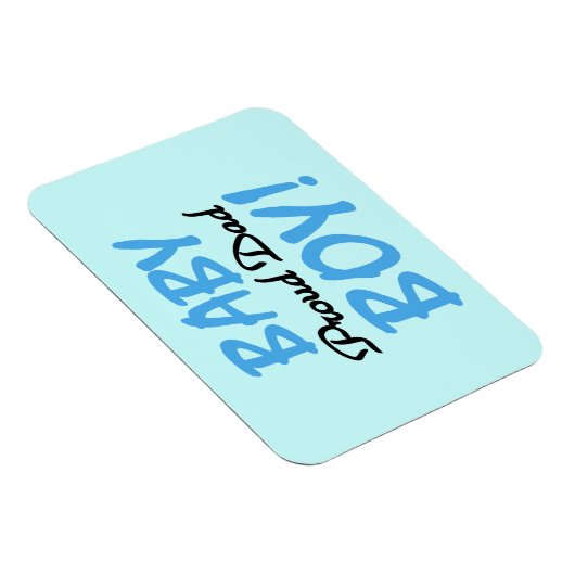 Trotse papa baby jongen geschenken magneet (Rechterzijde)