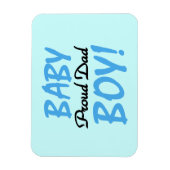 Trotse papa baby jongen geschenken magneet (Verticaal)