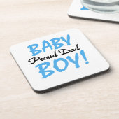 Trotse papa baby jongen geschenken onderzetter (Linkerzijde)