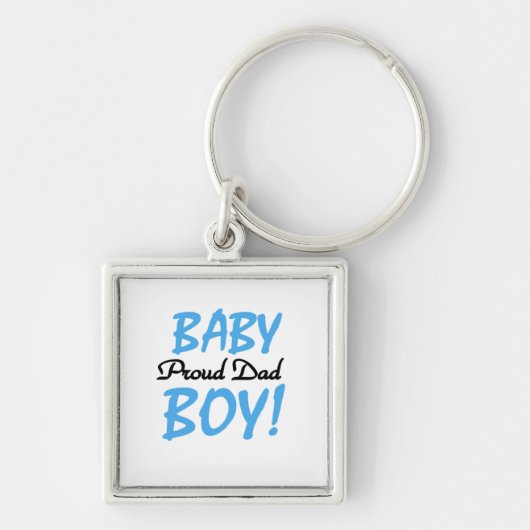 Trotse papa baby jongen geschenken sleutelhanger (Voorkant)