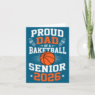 Trotse papa basketbal senior 2026 illustratie kaart