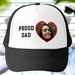 Trotse papa Custom Foto Tekst Hart Gepersonaliseer Trucker Pet