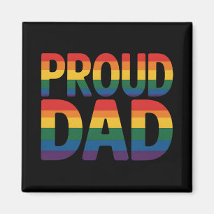 Trotse papa Familie LGBTQ Gay Pride Ally Rainbow Magneet