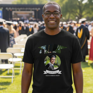 Trotse papa gepersonaliseerde afstudeerfoto t-shirt