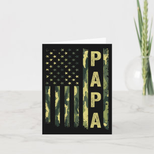 Trotse Papa Grappige Vaderdag Papa Amerika Vlag Kaart