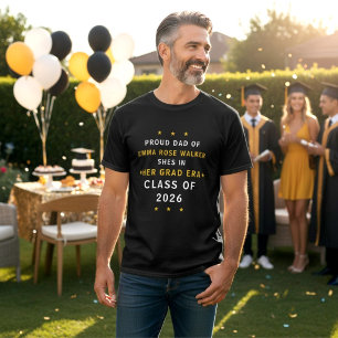 Trotse Papa Haar Afstudeertijd Klas van 2026 T-shirt