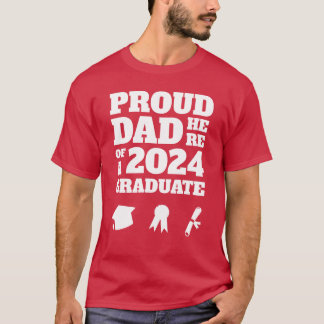 Trotse papa Hier van een 2024 Afstuderen Trotse Va T-shirt