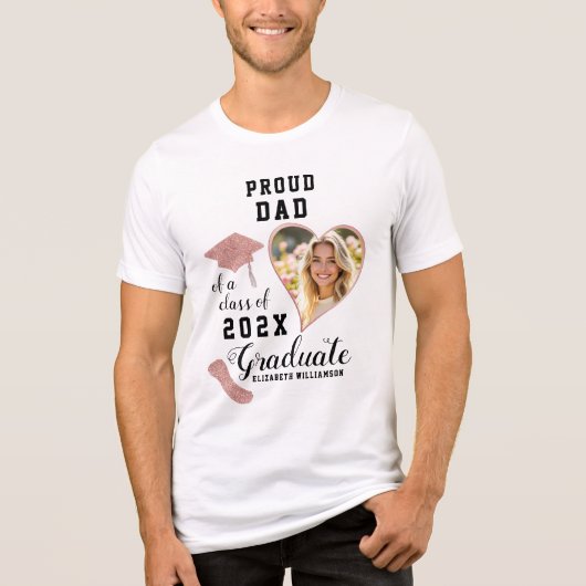 Trotse papa klasse van 2025 Afstuderen aangepaste  Tri-Blend Shirt (Voorkant)