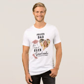 Trotse papa klasse van 2025 Afstuderen aangepaste  Tri-Blend Shirt (Voorkant volledig)