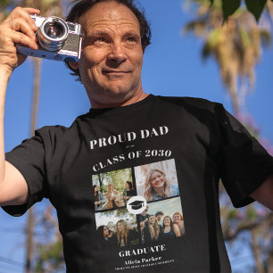 Trotse papa klasse van 2025 afstuderen foto afstud t-shirt