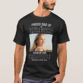 Trotse papa klasse van 2025 Afstuderen Ouder Custo T-shirt (Voorkant)