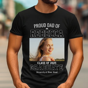 Trotse papa klasse van 2025 Afstuderen Ouder Custo T-shirt