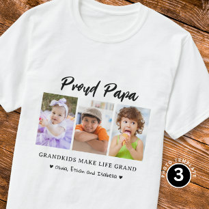 Trotse papa kleinkinderen maken het leven Grand 3  T-shirt