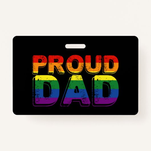 Trotse papa LGBT Ouder Gay Pride Papa Badge (Voorkant)