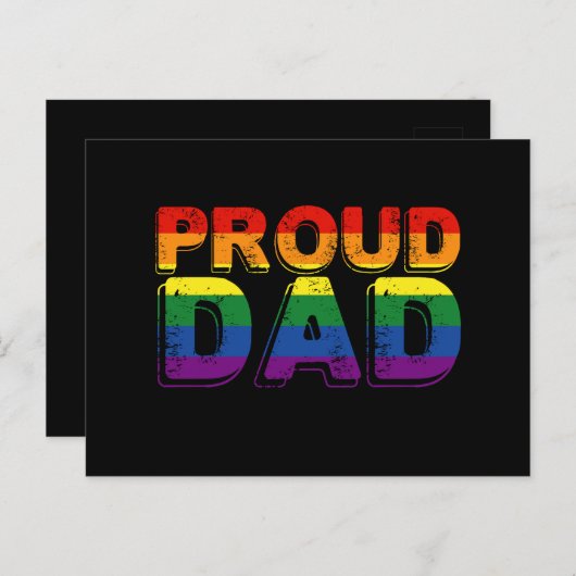 Trotse papa LGBT Ouder Gay Pride Papa Briefkaart (Voorkant / Achterkant)