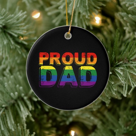 Trotse papa LGBT Ouder Gay Pride Papa Keramisch Ornament (Boom)