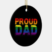 Trotse papa LGBT Ouder Gay Pride Papa Keramisch Ornament (Rechts)