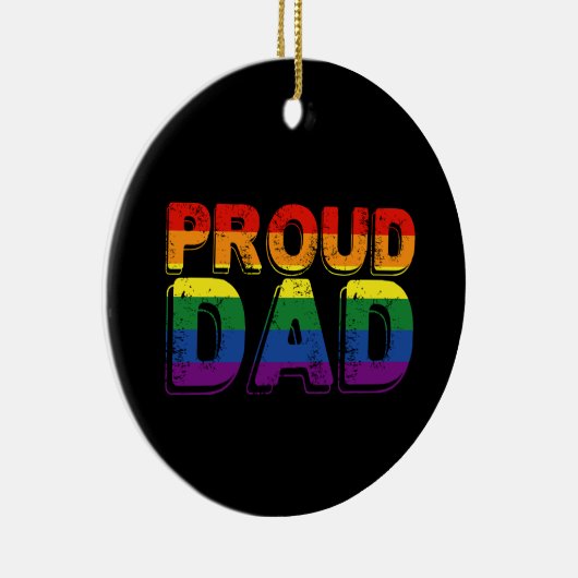 Trotse papa LGBT Ouder Gay Pride Papa Keramisch Ornament (Rechts)