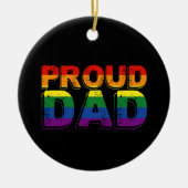 Trotse papa LGBT Ouder Gay Pride Papa Keramisch Ornament (Voorkant)