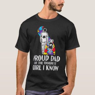 Trotse papa moeilijkste meisje Autisme bewustzijn T-shirt