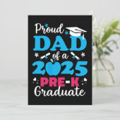 Trotse papa van afgestudeerde Pre-K 2025 Kaart (Staand voorkant)