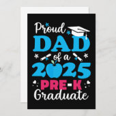 Trotse papa van afgestudeerde Pre-K 2025 Kaart (Voorkant / Achterkant)