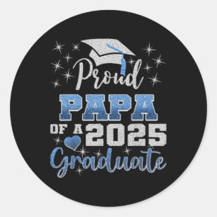 Trotse papa van CL van 2025 Afstuderen Senior Grad Ronde Sticker
