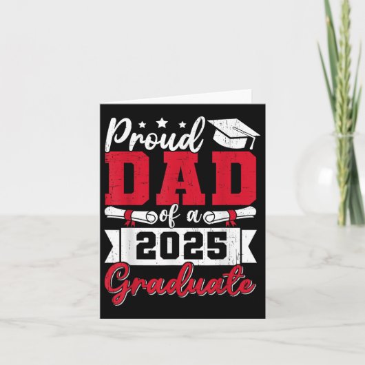 Trotse papa van een 2025 Afstuderen papa Afstudere Kaart (Voorkant)