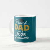 Trotse papa van een afgestudeerde in 2025 koffiemok (Voorkant links)