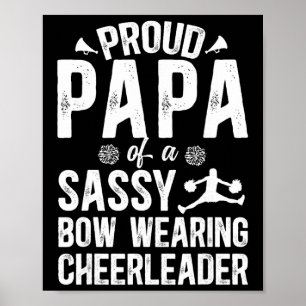 Trotse Papa Van Een Cheerleader Papa Cheer Papa Op Poster