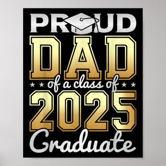 Trotse papa van een CL van 2025 Afstuderen Afstude Poster (Voorkant)