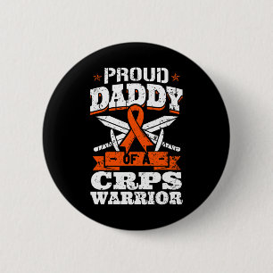 Trotse papa van een CRPS Warrior RSD Awareness Rib Ronde Button 5,7 Cm