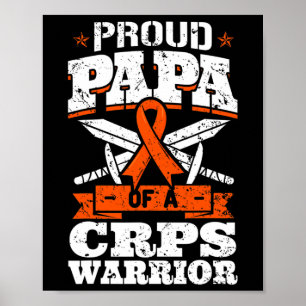 Trotse papa van een CRPS Warrior RSD bewustzijnsli Poster
