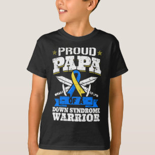 Trotse papa van een Down syndroom krijger Down's T T-shirt