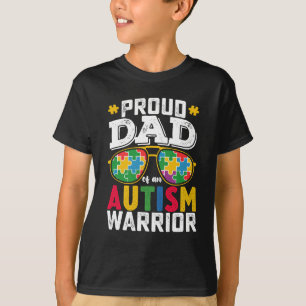 Trotse papa van een familie met een autisme-strijd t-shirt