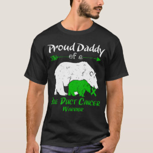 Trotse papa van een galwegkankerbewustzijn t-shirt