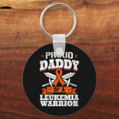 Trotse papa van een leukemie krijger papa bewustzi sleutelhanger (Voorkant)