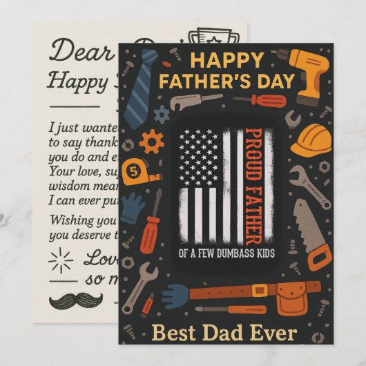 Trotse papa van een paar Kinder vaders dag cadeau Kaart (Voorkant / Achterkant)